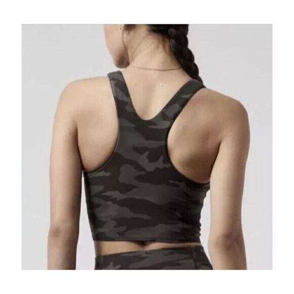 ATHLETA Sports Bra Size Small A-C Cup Gray Camo Gray Conscious Crop Bra - Picture 2 of 8